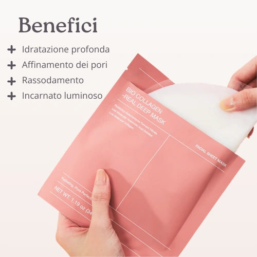 Maschere idratanti al collagene bio