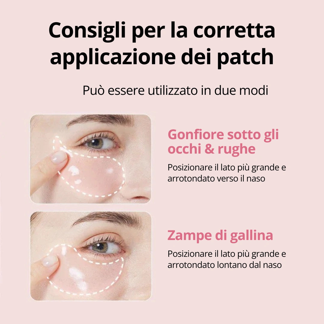 Patch occhi in idrogel al collagene e peptidi